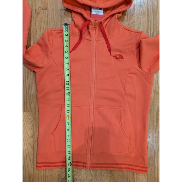The North Face Womens Hoodie Full Zip High Neck Logo Stretch Large Emberglow NWT - Picture 10 of 10